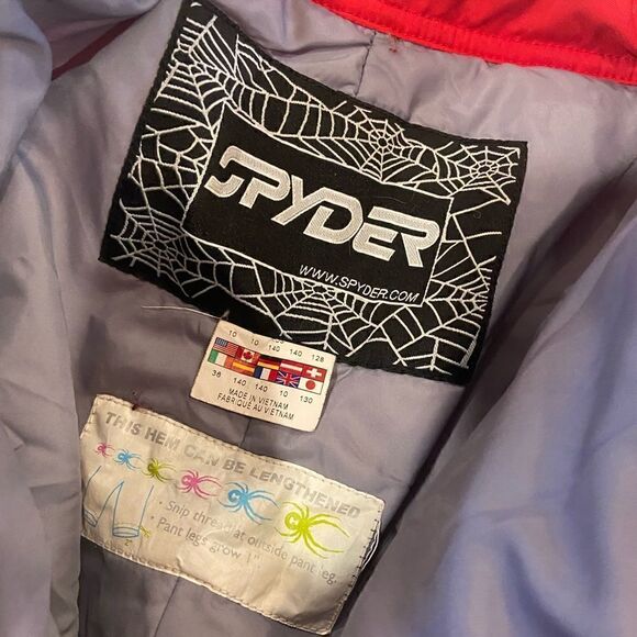 SPYDER Youth Size 10 Insulated Lined Waterproof Red Ski Snowboarding Pants adjus - Picture 8 of 12